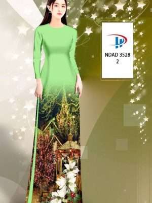 Vải Áo Dài Phong Cảnh Giáng Sinh AD NDAD3528 30